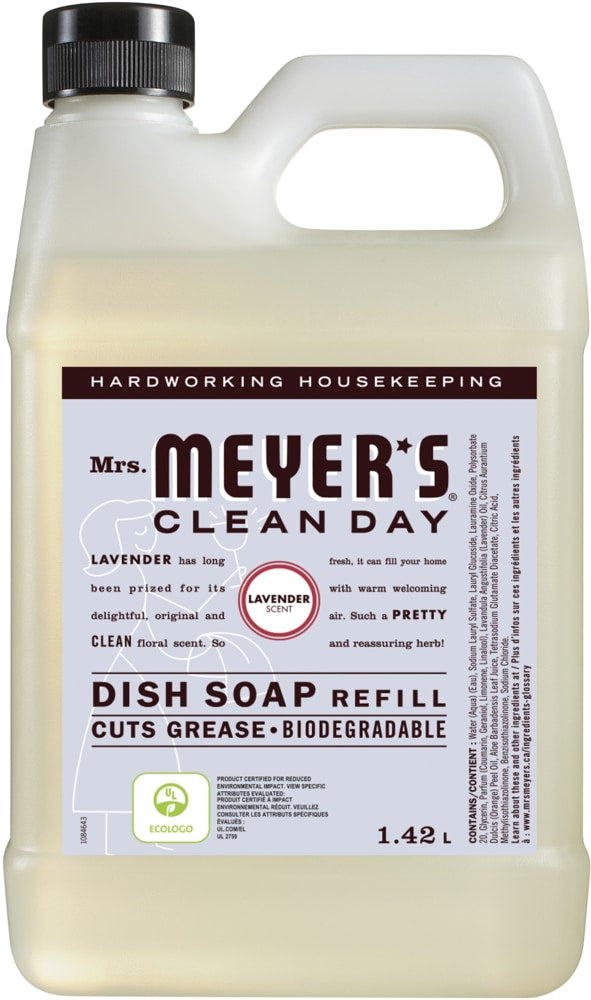 Mrs. Meyer's Clean Day Liquid Dish Soap Refill, Assorted Scents, 1.42-L I1