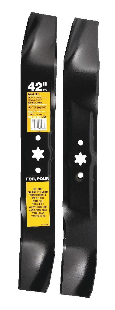 MTD 3-in-1, 2-Blade Replacement Set for 42-in Lawn Tractor Cutting Decks, Black Q6