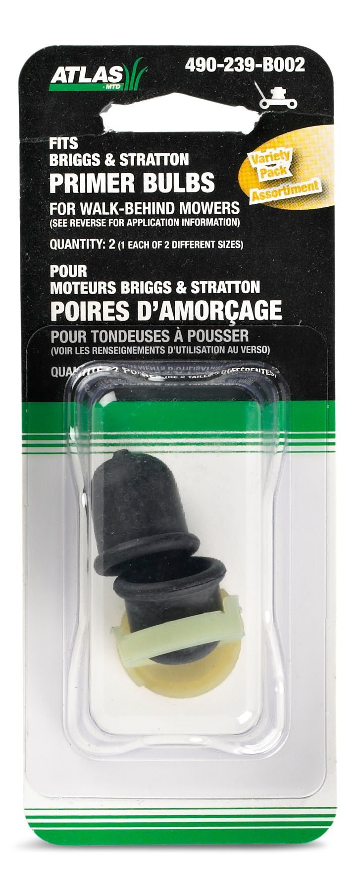 MTD Briggs & Stratton Lawn Mower Engine Primer Bulbs, 2-Pc U6