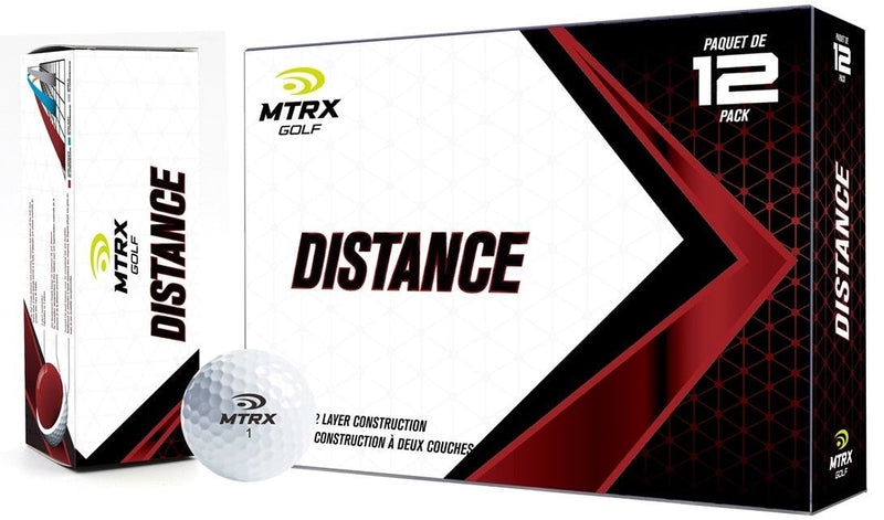 MTRX Distance Golf Balls, White, 12-pk G1