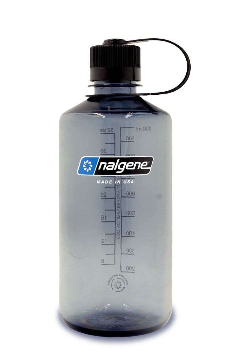 Nalgene Sustain Narrow Mouth Water Bottle, Grey, 1 L W6