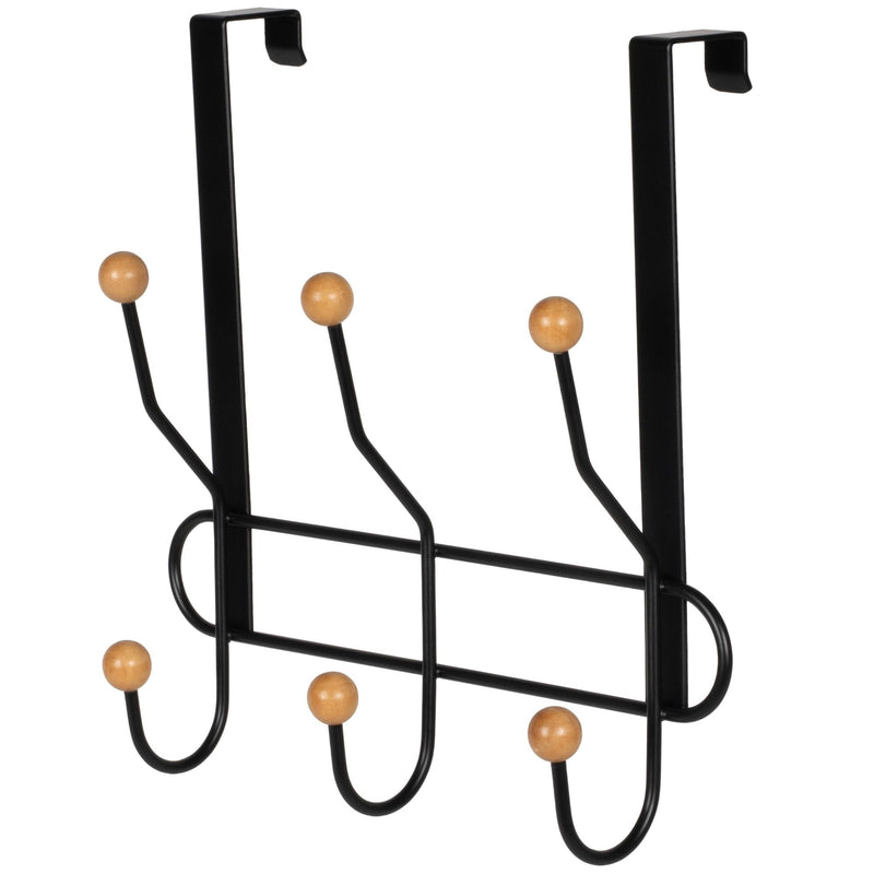 Neatfreak 11.2" Over The Door Metal 3 Hook, Black O4