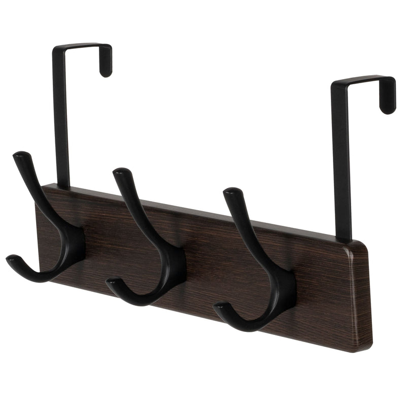 Neatfreak 13.3" Traditional Wall 3 Hook Rack, Brown X0