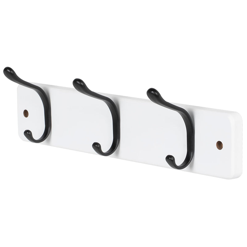 Neatfreak 13.6" Modern Wall 3 Hook Rack, White R0