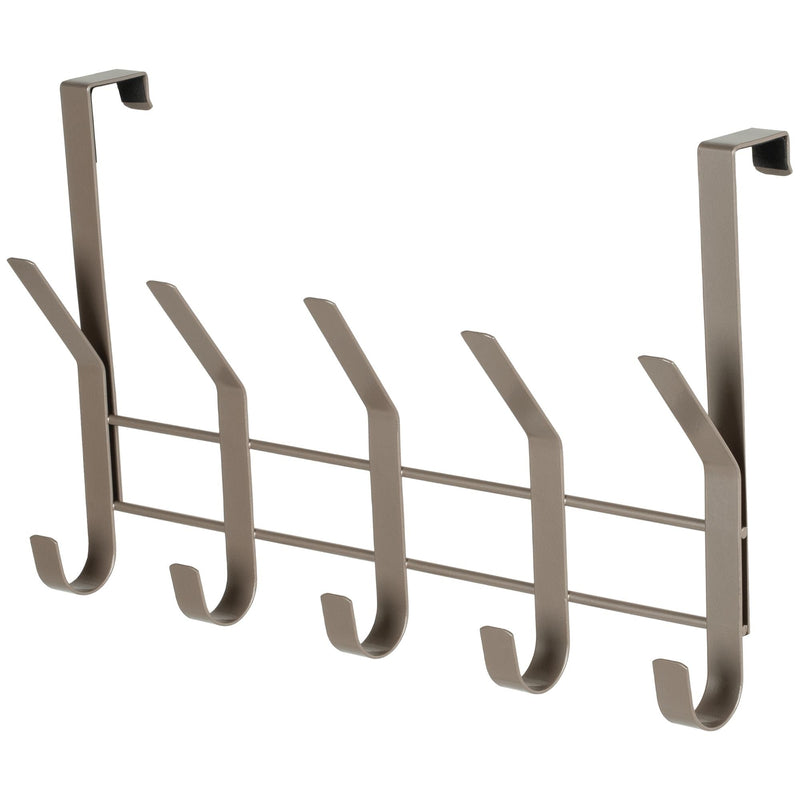 Neatfreak 16.1" Over The Door Metal 5 Hook, Champagne L3