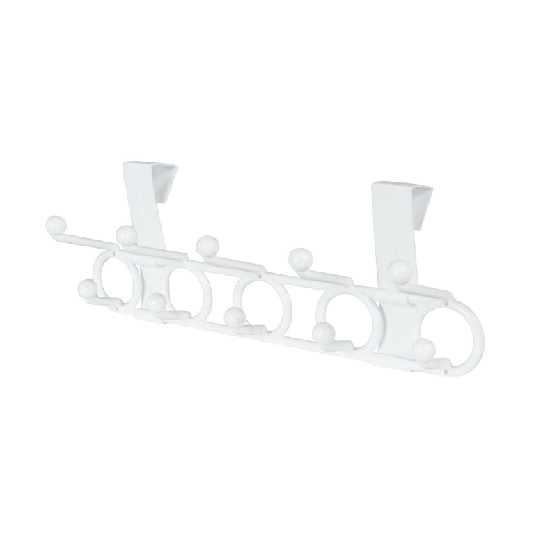 NeatFreak Plastic 10-Hook Over the Door Hook, White, 18.5-in Q9