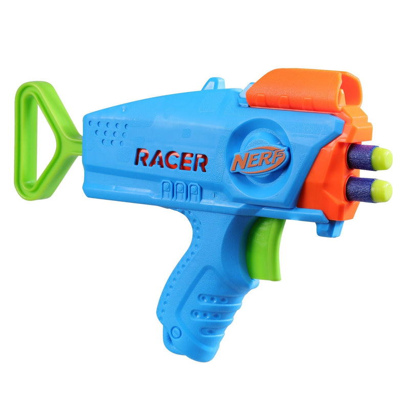 NERF Elite Junior Racer Easy-Play Dart Blaster, Includes 4 Darts, Ages 6+ E2