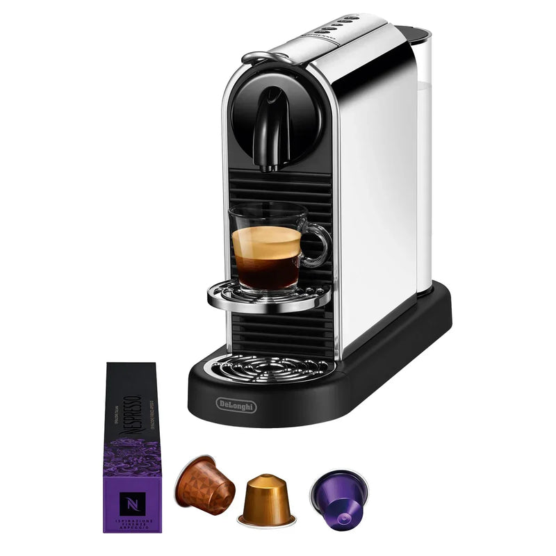 Nespresso Citiz Espresso Machine by De'Longhi, Platinum, with $30 Nespresso coffee voucher H8