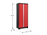 NewAge Bold Series 24-Gauge Steel RTA Storage Locker with 3 Shelves, Black/Red, 30-in