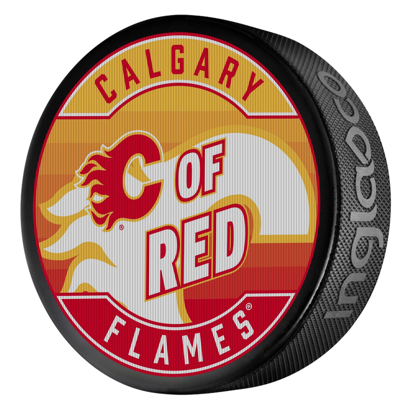 NHL Calgary Flames Dual-Image Lenticular Hockey Puck, 6-oz Z7