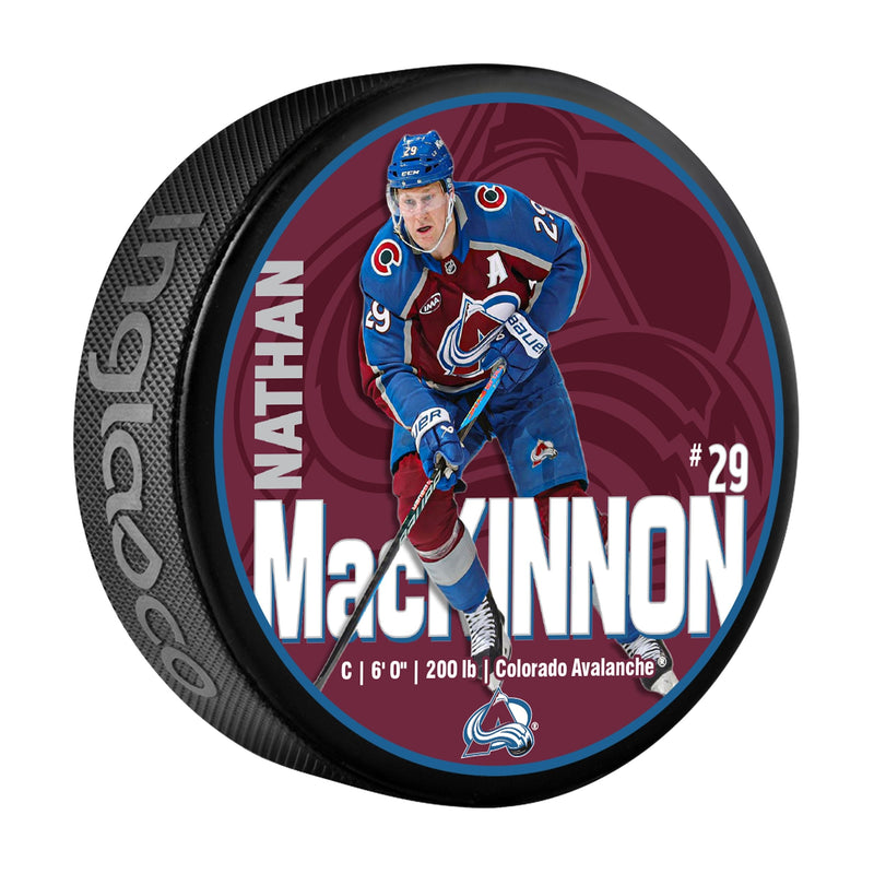 NHL Colorado Avalanche Nathan MacKinnon Hockey Puck, 6-oz N7
