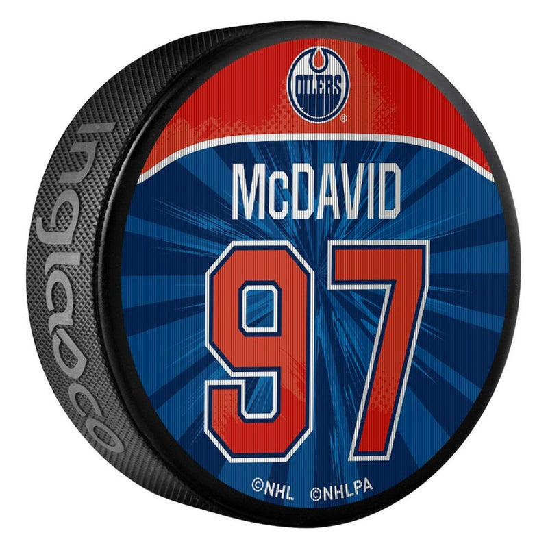NHL Edmonton Oilers Connor McDavid Dual Image Lenticular Puck, 6-oz I4