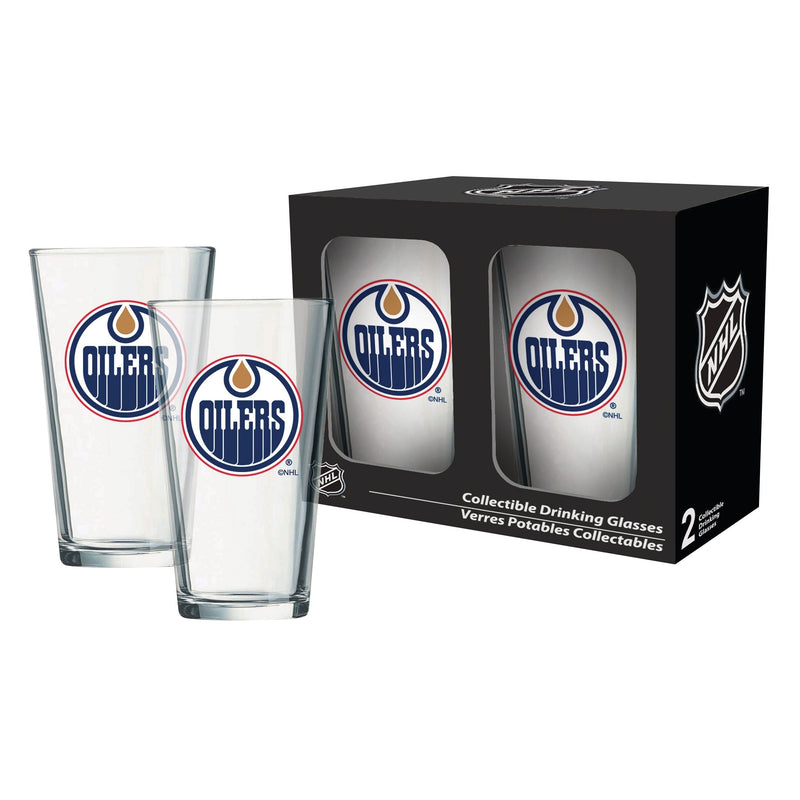 NHL Edmonton Oilers Mixing Pint Glass Box Set, 2-pk, 16-oz U2