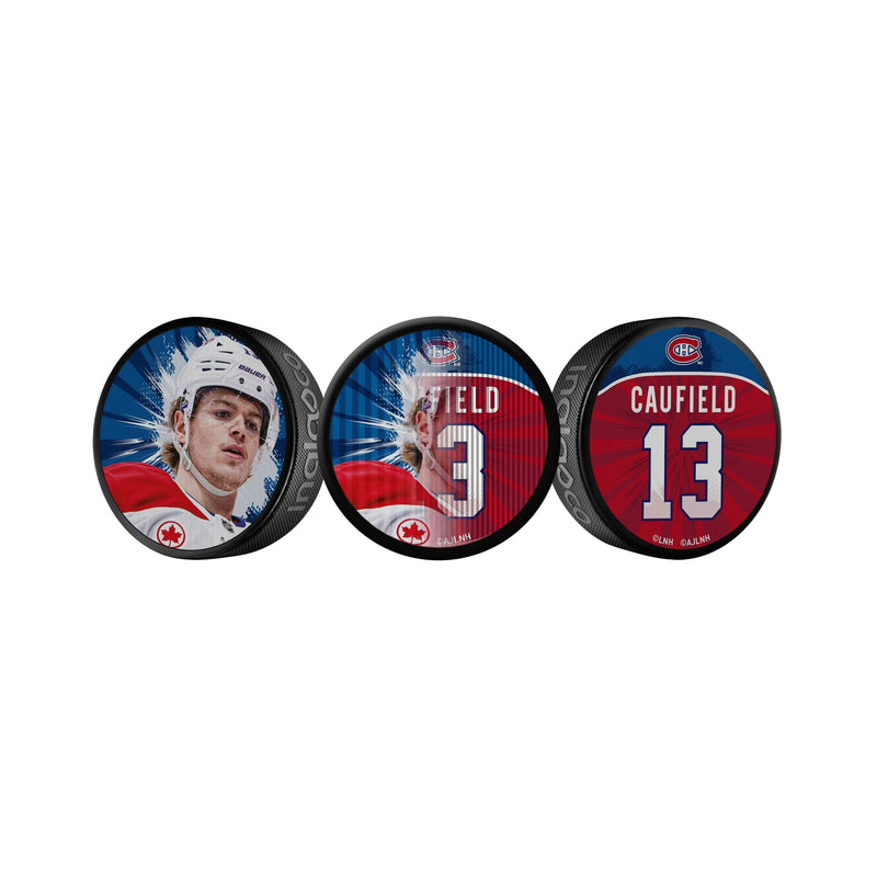 NHL Montreal Canadiens Cole Caufield Dual-Image Lenticular Hockey Puck, 6-oz Y8