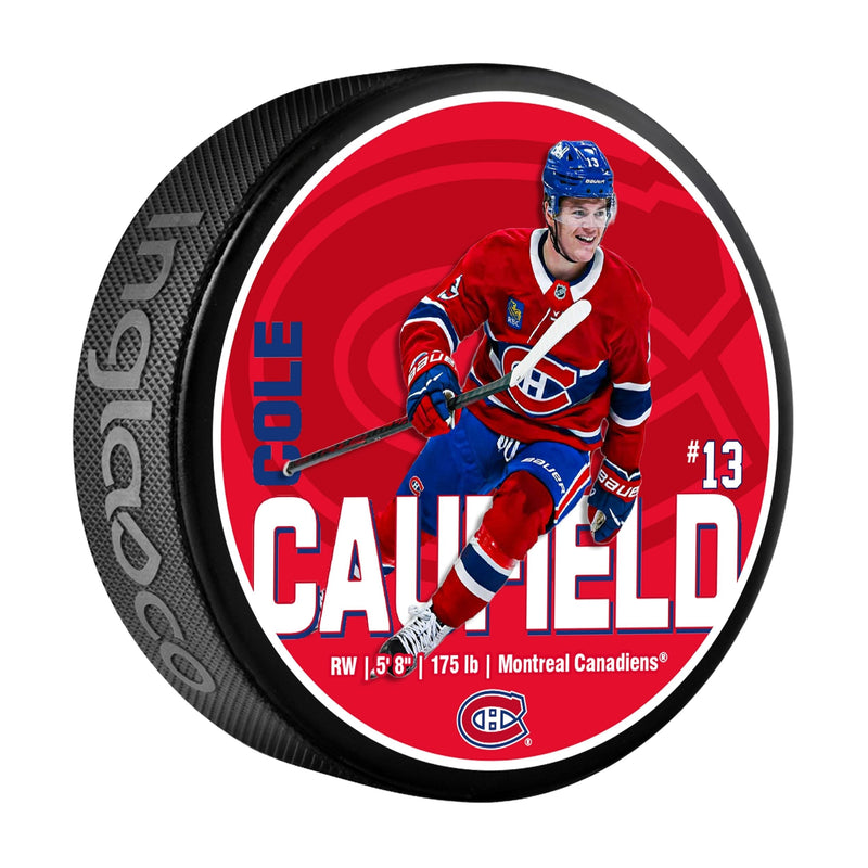 NHL Montreal Canadiens Cole Caufield Hockey Puck, 6-oz O3