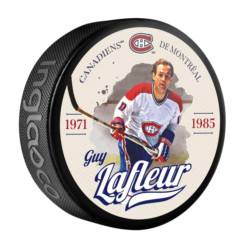 NHL Montreal Canadiens Guy Lafleur Hockey Puck, 6-oz F0