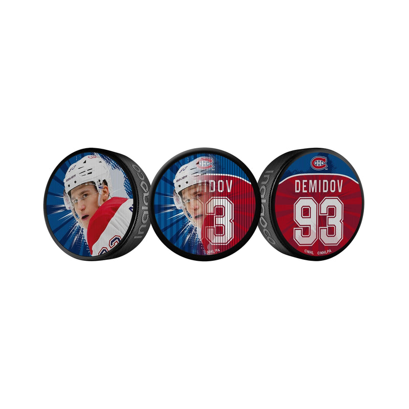 NHL Montreal Canadiens Ivan Demidov Dual-Image Lenticular Hockey Puck, 6-oz B3