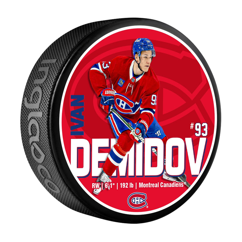 NHL Montreal Canadiens Ivan Demidov Hockey Puck, 6-oz S5