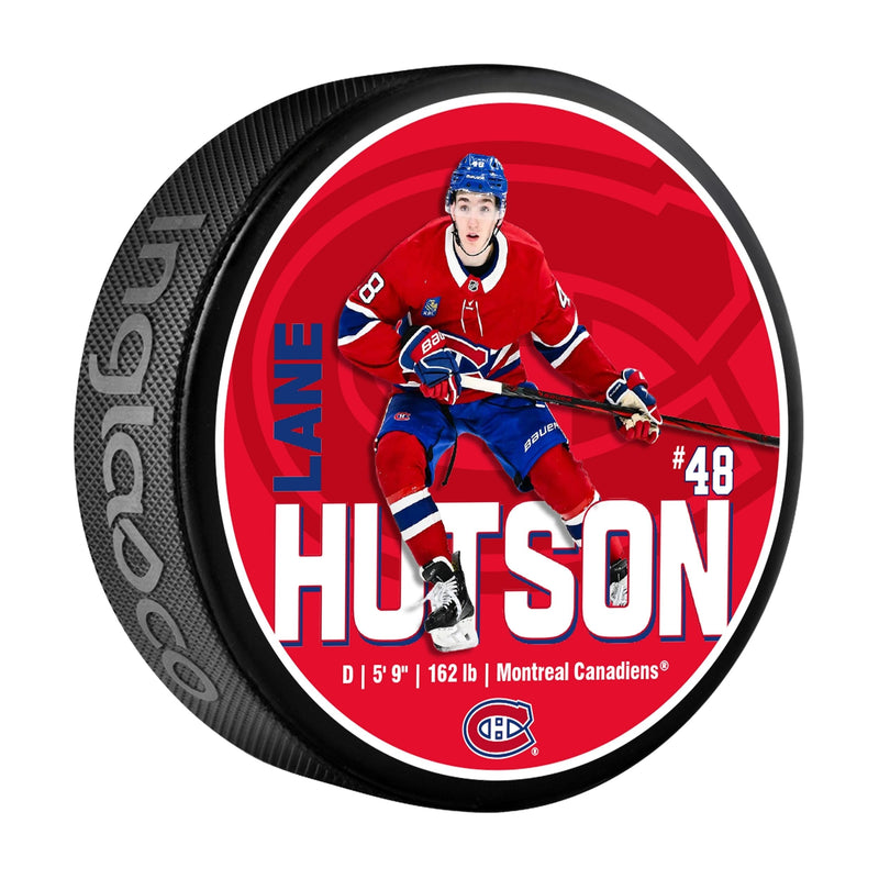 NHL Montreal Canadiens Lane Hutson Hockey Puck, 6-oz M3