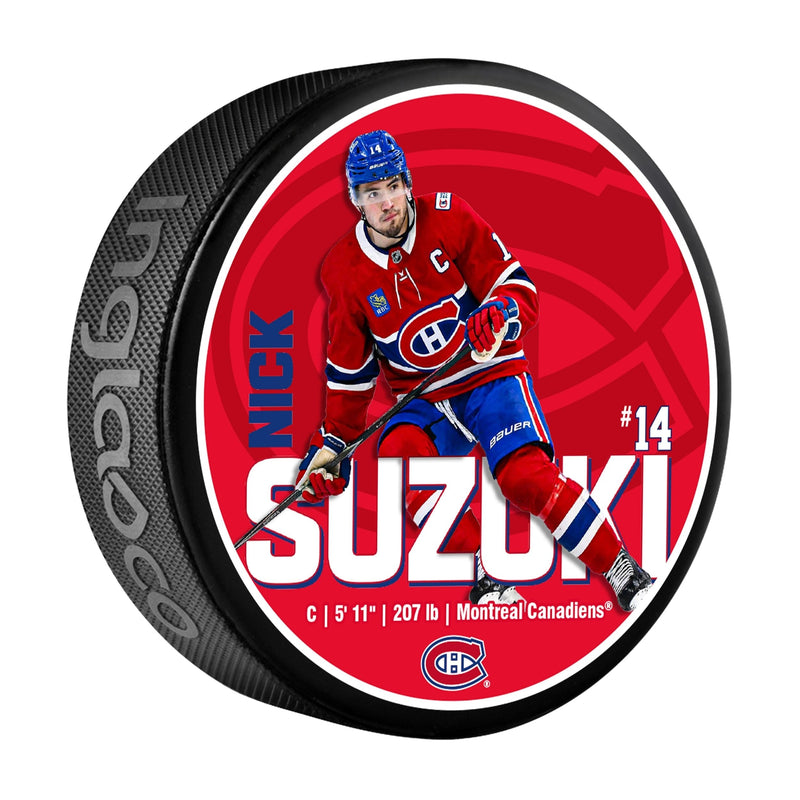 NHL Montreal Canadiens Nick Suzuki Hockey Puck, 6-oz U7