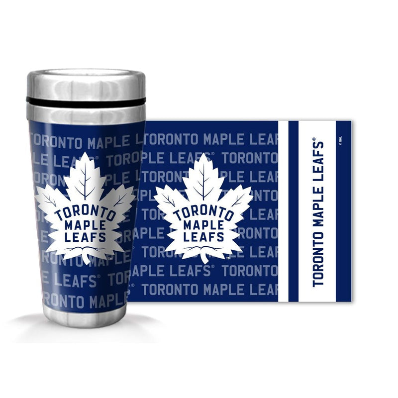 NHL Toronto Maple Leafs Full Wrap Wallpaper Travel Mug, 14-oz F6