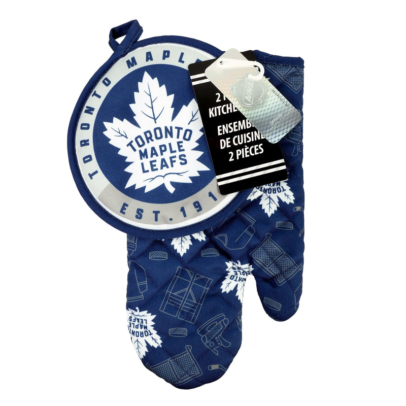 NHL Toronto Maple Leafs Kitchen Oven Mitt Pot Holder Set, 2-pc P9