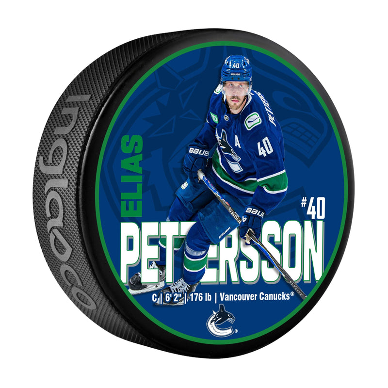 NHL Vancouver Canucks Elias Pettersson Hockey Puck, 6-oz G0