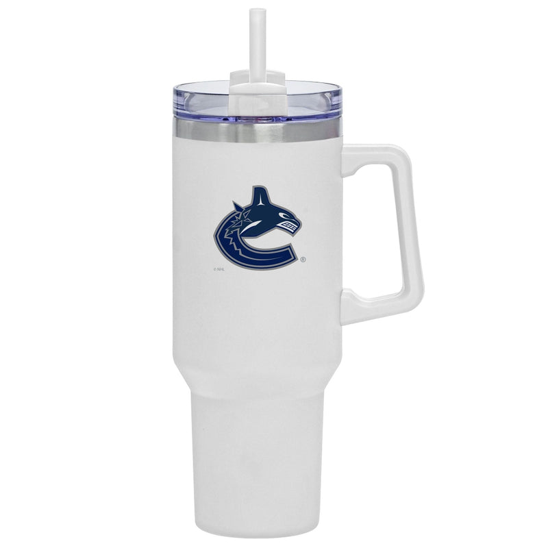 NHL Vancouver Canucks Travel Mug with Straw and Handle, 40-oz V9