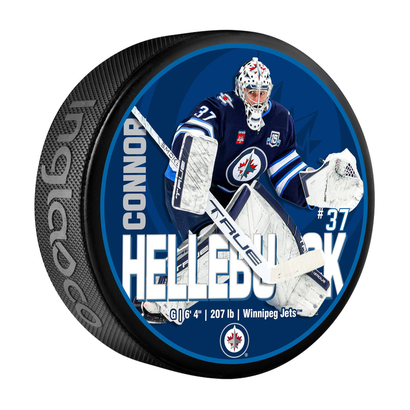 NHL Winnipeg Jets Connor Hellebuyck Hockey Puck, 6-oz U8