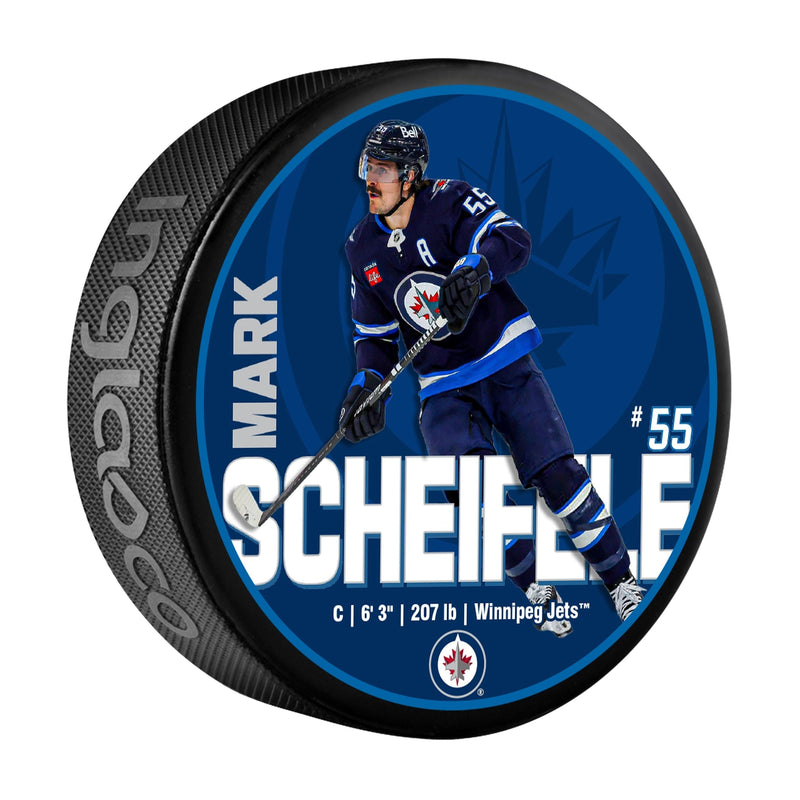 NHL Winnipeg Jets Mark Scheifele Hockey Puck, 6-oz I9