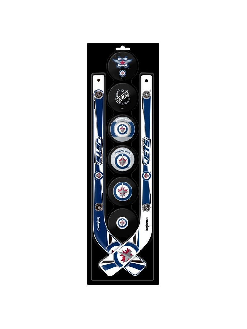 NHL Winnipeg Jets Mini Hockey Pucks & Sticks Set, 8-pc B4