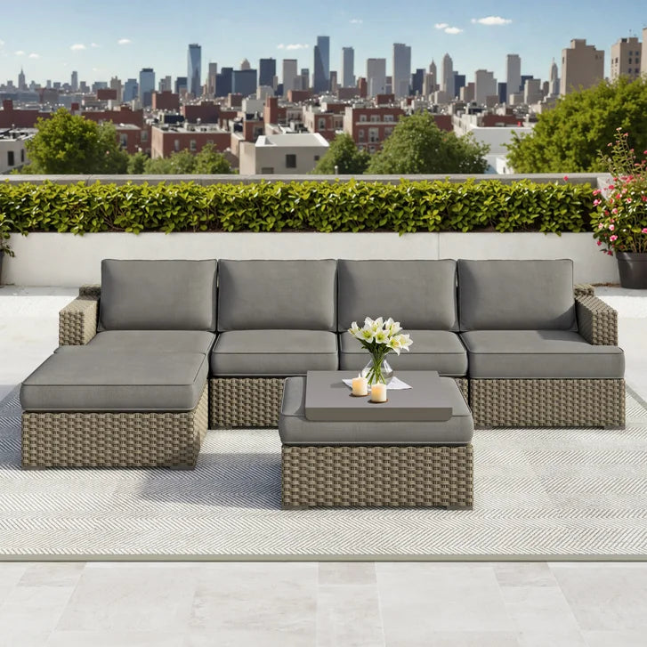 Niko Heritage 6-piece Patio Sectional Conversation Set Z0
