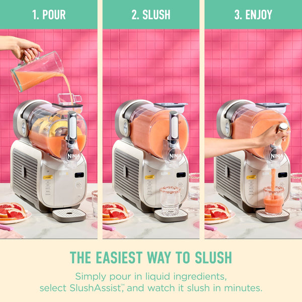 Ninja Slushi XL Slushie Machine with SlushAssist Technology, Crema, FS601CBR B9