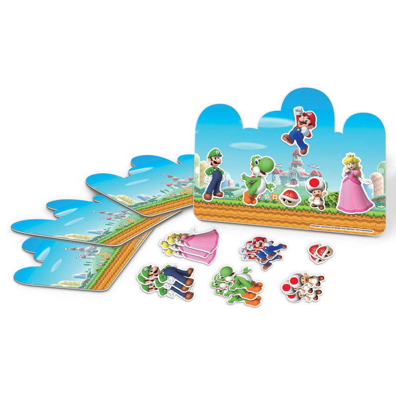 Nintendo Super Mario Bros Princess Peach/Luigi/Mario DIY Customizable Craft Kit, Multi-Coloured, 28-pk, for Arts & Crafts/Birthday Favour H9