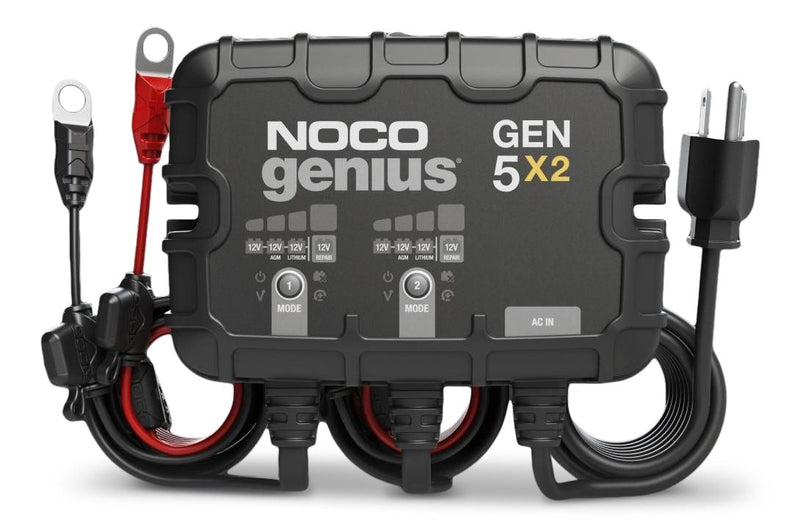 NOCO GEN5X2 Onboard Smart Battery Charger/Maintainer/Desulfator, 2-Bank, 10-Amp, 12V T8