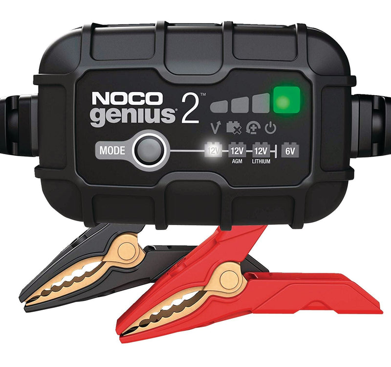 NOCO GENIUS2 Smart Battery Charger/Maintainer/Desulfator, 2-Amp, 6V/12V V8