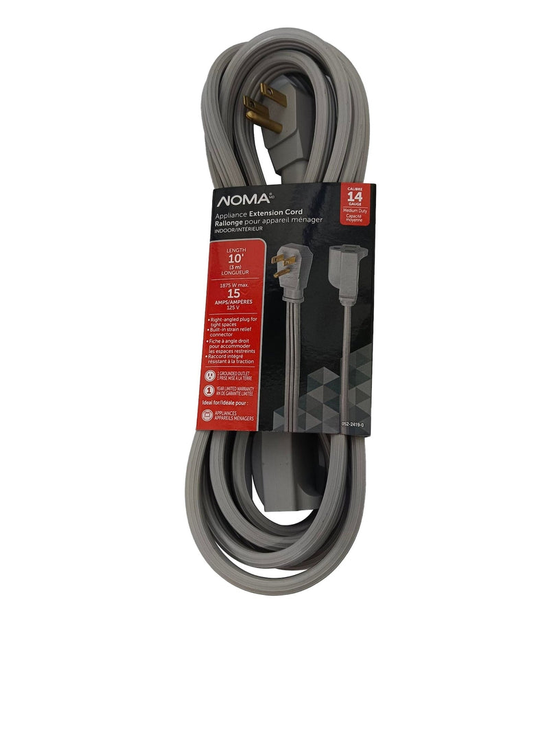 NOMA 14/3 15 Amp Appliance Extension Cord, Grey G5