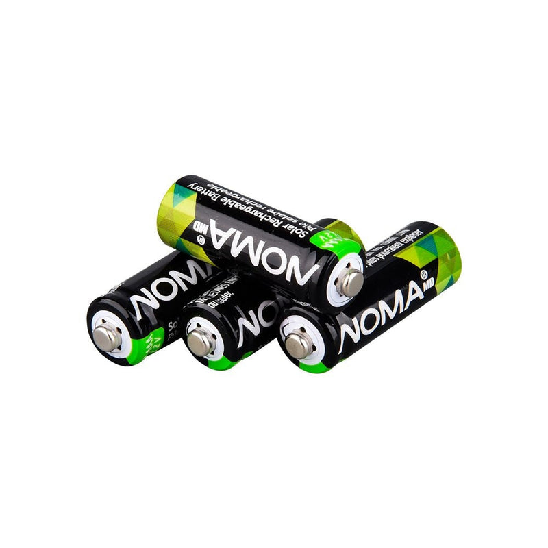 NOMA 2/3 AAA Ni-MH 200mAh Rechargeable Batteries for Solar Lights, 1.2V, 4-pk F2
