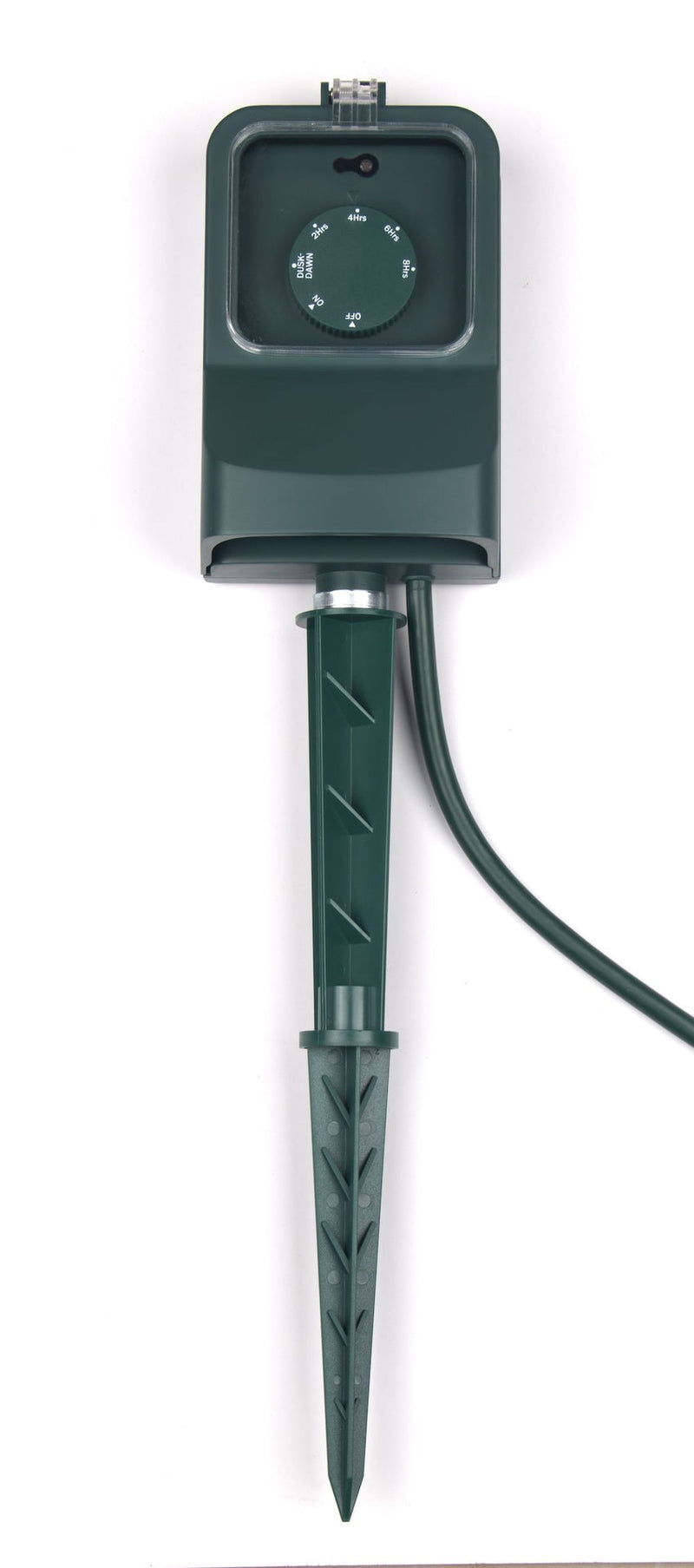 NOMA 3-Outlet Outdoor Power Stake with 6-ft Cord and Timer, Green Y5