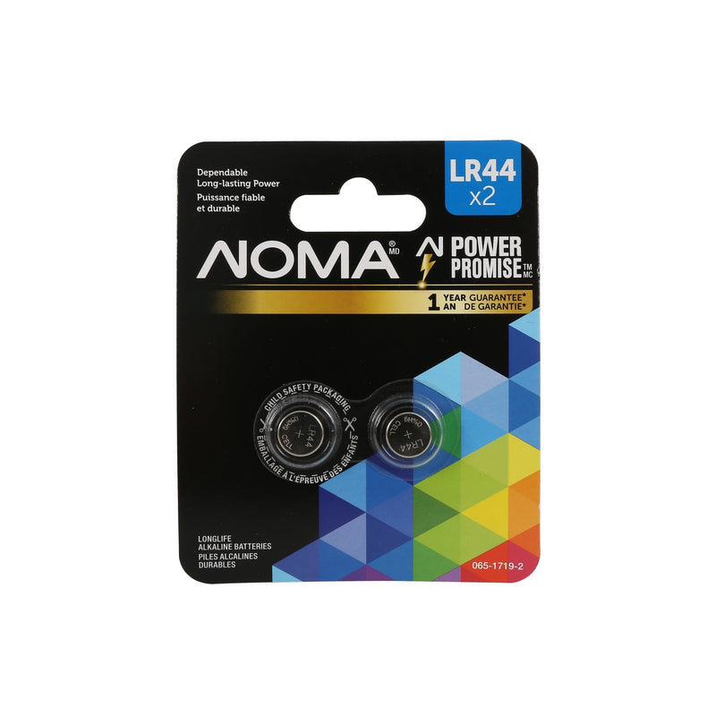 NOMA 357 LR44 AG13 303 A76 1.5V / 1.5 Volt Alkaline Button Coin Cell Batteries, 2-pk Z1