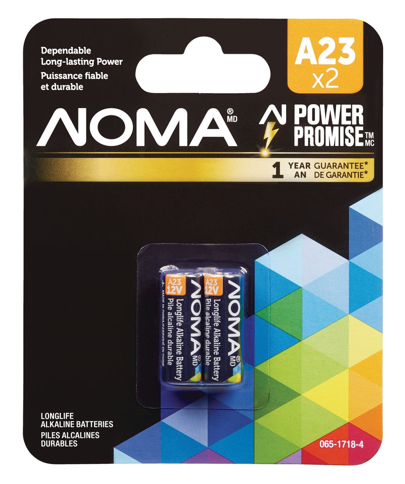 NOMA A23 12V / 12 Volt Alkaline Batteries, 2-pk O6