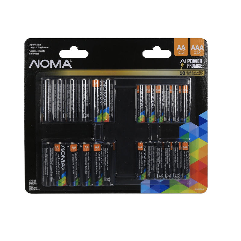 NOMA AA & AAA Battery Combo, 12-pk K4