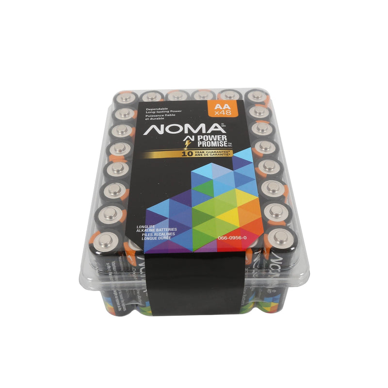 NOMA AA Alkaline Batteries in Clam Shell Box, 48-pk N3