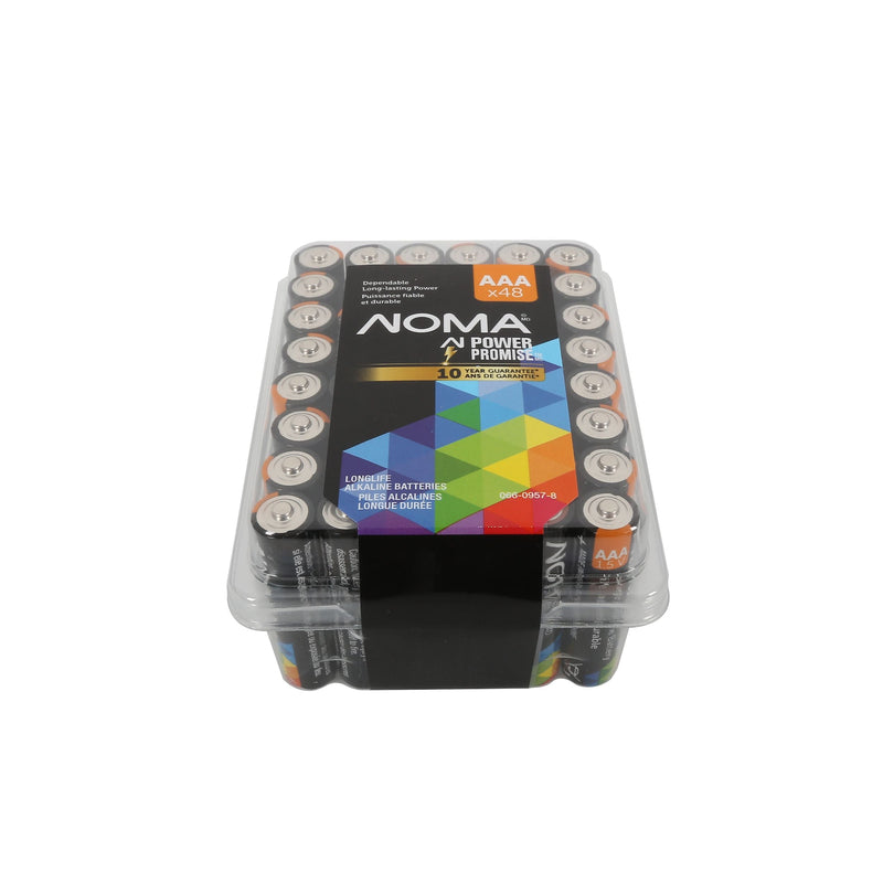 NOMA AAA Alkaline Batteries in Clam Shell Box, 48-pk R3