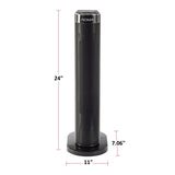 NOMA Digital Tower Ceramic Heater withRemote Control & Thermostat, 1500W, White, 24-in