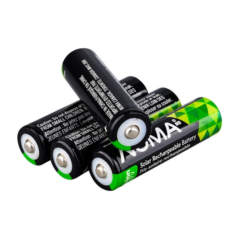 NOMA Li-ion 18650 2000mAh Rechargeable Batteries for Solar & Outdoor Lighting, 3.7V, 4-pk Q3