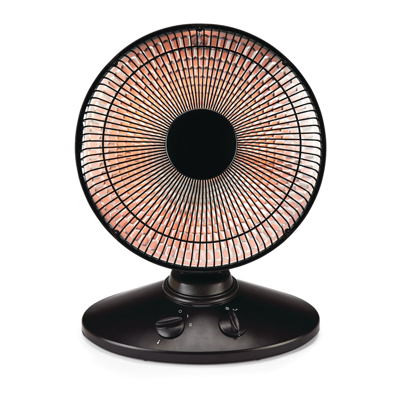 NOMA Oscillating Parabolic Dish Portable Radiant Electric Space Heater, 1000W, Black V3