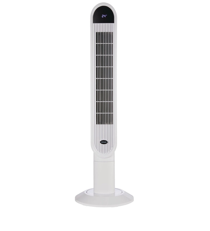 NOMA Oscillating Tower Fan, Remote Control, 3-Speed, White, 45-in T7