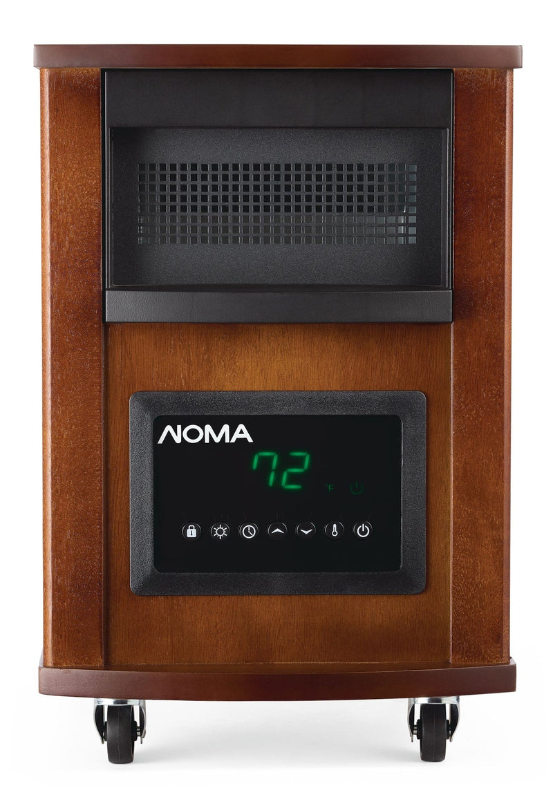 NOMA Wood Cabinet Infared Space Heater withRemote Control & Thermostat, 1500W Y6