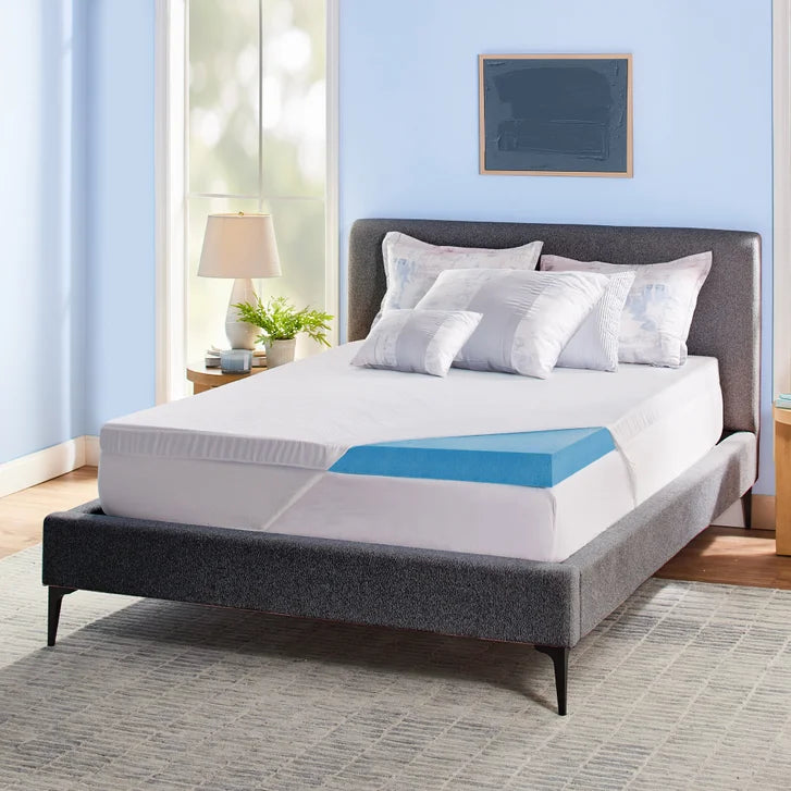 Novaform 3 in. Soothing Cool Plus Gel Memory Foam Mattress Topper A0